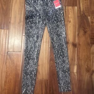 SPANX Black and Gray Snake Print Skinny Jeans